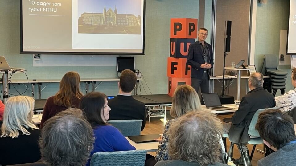 Tore Oksholen på PUFF, om den kritiske journalistikken mot egen eier – NTNU. (Foto: BN).